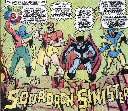 Marvel Comics Squadron Sinister DC Knockoffs
